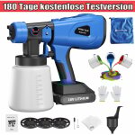 Dayplus - 1000ml système de peinture peinture murale vernis pulvérisateur pistolet batterie Dayplus - 1000ml système de peinture peinture murale vernis pulvérisateur pistolet batterie