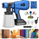 Dayplus - 1000ml systme de peinture pistolet pulvrisateur de peinture murale avec accessoires batteries ...