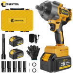 1000nm cl� � chocs �lectrique sans brosse 21v cl� �lectrique sans fil 2x4. 0ah batteries 1 / 2 'tournevis ...