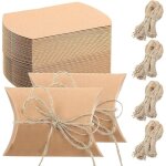 100pcs boites cadeaux kraft, papier cadeau mini boite de bonbons emballages de cadeaux pour anniversaire ...