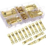 100pcs cintre photo attache cadre accroche tableau photo crochet en metal dor�e solide et durable - crochet ...