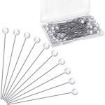 100pcs pingles  coudre pingles droites pingles de corsage pins tte de perle faux pingles de bouquet ...