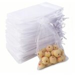 100pcs sacs organza, 10 x 15 cm pochette organza blanc, sachets pochettes cadeau en organza sac � bijoux, ...