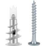 Aougo - 100pcs vis et chevilles métal, cheville pour plaques de plâtre, chevilles auto foreuses, cheville ... Aougo - 100pcs vis et chevilles métal, cheville pour plaques de plâtre, chevilles auto foreuses, cheville ...