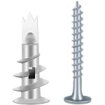 100pcs vis et chevilles m�tal, cheville pour plaques de pl�tre, chevilles auto foreuses, cheville placo ...