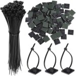100pcs zip tie adh�sifs noir collier de serrage supports auto - adh�sifs 150mm x 2. 5mm, base de serre ...