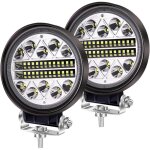 102w led lampe de travail offroad conduite antibrouillards, 2pcs tubes led ronds spot flood combo lumires ...