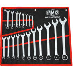 10349 - 19 jeu de cls mixtes avec poche - 19 pcs - famex