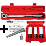 Famex - cl dynamomtrique 1 / 2', 30 - 210 nm, tolrance de 3 % avec douilles 17, 19, 21 mm, 10886 ...