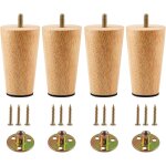 10cm pieds de meuble bois massif, pieds de canap� bois, pieds de meuble en bois pour canap�, pouf, commode ...