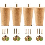 10cm pieds de meuble bois massif, pieds de canap� bois, pieds de meuble en bois pour canap�, pouf, commode ...