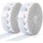 10m25mm 2 pack bande d'tanchit en silicone, miciler joint de portes et fentres auto - adhsif, transparen ...