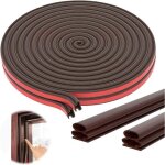 10mm x 12mm1m joint fenetre de porte en caoutchouc adhesif, anticollision joint kit isolation phonique ...