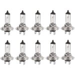 10pcs ampoule halogne led 12v h7 55w, durable ampoule blanche chaude feux de route / feux de croisement ...