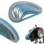 10pcs bandes abrasives 10x330mm durables - 60 grains pour ponceuses  bande, poncer le mtal / bois, ...