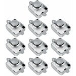 10pcs bouton poussoir serrure sa rv tiroir placard bouton de porte camping - car caravane (argent 10 ...
