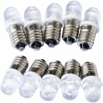 10pcs e10 12v spot ampoule led lampes blanc chaud - lntyq