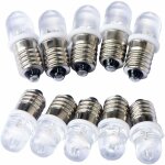 10pcs e10 3v spot ampoule led lampes blanc froid, 6000k