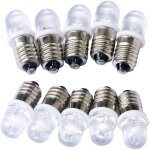 10pcs e10 3v spot ampoule led lampes blanc froid, 6000k