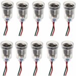 10pcs e10 lampes base led montage � visser petites ampoules titulaire lumi�re douille avec douille de ...