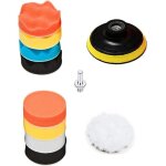 10pcs ponge de polissage de voiture, kit d'ponge de polissage, adaptateur de perceuse et tampons de ...