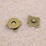 10pcs fermoir bouton magntique aimant maroquinerie 18mm - cuivre - ahlsen