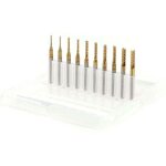 10pcs fraise en bout en carbure c�ment� � gravure bits sculpture perceuse outils endated mill 1 - 3mm ...