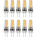 10pcs g4 led ampoules 2w bi pin base dimmable ampoules pour lustre plafonnier lampe de table blanc chaud ...