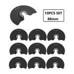 10pcs lames de scie oscillantes semi - circulaires, 88mm diamètre multi - outils outils multifonction ... 10pcs lames de scie oscillantes semi - circulaires, 88mm diamètre multi - outils outils multifonction ...