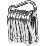 10pcs mousquetons en acier inoxydable 304 rsistant mousqueton inox 50 mm x 5 mm de qualit suprieure avec ...