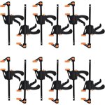 10pcs one hand clamps, ratchet table clamp, quick release ratchet clamp, woodworking fixing bar clamp, ...