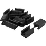 10pcs patins pied chaise tube rond embout tube pied table fauteuil tampon meuble forme rectangle en plastique ...