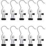 10pcs pinces  linge, acier inoxydable portable blanchisserie pendaison crochet, botte clips suspendus ...