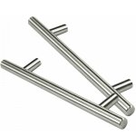 10pcs poign�e b�ton de porte t - bar cuisine porte meuble poign�es acier inoxydable - entraxe 96 mm