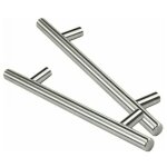 10pcs poign�e b�ton de porte t - bar cuisine porte meuble poign�es acier inoxydable - entraxe 96 mm