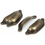 10pcs poign�e de coquille vintage bouton de porte r�tro poign�es de porte en fer avec vis - 9, 8x3, 3cm ...