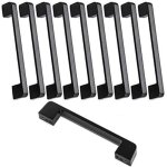 10pcs poign�e meuble entraxe 160mm - poign�e porte cuisine noire poignee barre meuble poignee de cuisine ...