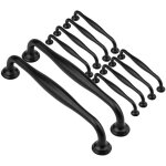 10pcs poign�e meuble noir - poignee de meuble cuisine noir poign�es de porte tiroir chambre entraxe 128mm?poig ...