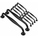 10pcs poign�e meuble noir - poignee de meuble cuisine noir poign�es de porte tiroir chambre entraxe 128mm?poig ...