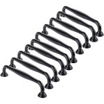 10pcs poign�e meuble noir - poignee de meuble cuisine noir poign�es de porte tiroir chambre entraxe 96mm?poign ...