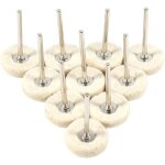 10pcs roue de polissage 25mm laine feutre polissage roues foret grinder roues brosses outil rotatif avec ...
