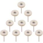 10pcs roue de polissage 25mm laine feutre polissage roues foret grinder roues brosses outil rotatif avec ...