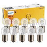 10x ampoules philips p22 15w vision standard 12401cp ba15s 12v