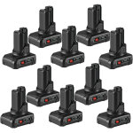 Powerwings - 10x batterie bosch 12v max 10. 8v 4. 0ah pour outil ¨lectrique bosch batterie gsc gsa gro ... Powerwings - 10x batterie bosch 12v max 10. 8v 4. 0ah pour outil ¨lectrique bosch batterie gsc gsa gro ...
