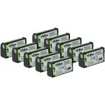 Vhbw 10x batterie compatible avec sennheiser ek 100 g4, 2015fm, ek 2000, ek 1038, ek 100 g3 casque audio, ...
