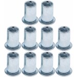 10x ecrou rivet aveugle  tte plate en acier zingu insert filet filetage mtal meuble voiture tle ...