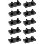 Cyclingcolors - 10x embout plastique 30x15 rectangulaire � clipser chaise meuble guide pied, noir