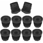 10x embout de tube rond rentrant renforc antidrapant en caoutchouc vulcanis noir 75kg par pied bouchon ...