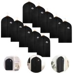 10x housse  vtements 100 x 60cm housse de protection noire - einfeben