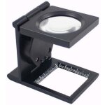 10x led loupe de table compte - fils en alliage de zinc et verre pliable avec 2led lumi�re �chelle loupe ...